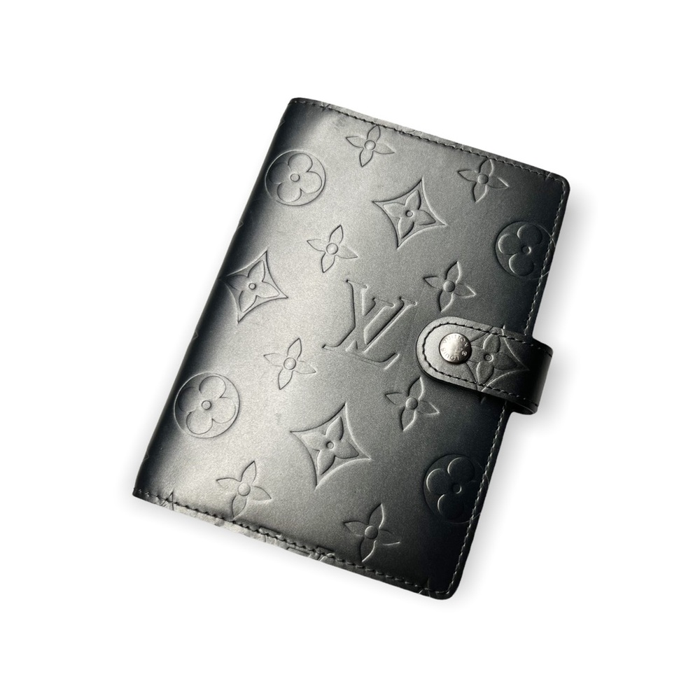Louis Vuitton Monogram Mat Vernis Ring Agenda Planner Cover Wallet PM